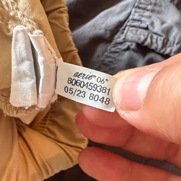 Aerie Gray and Tan Drawstring Jogger Pants - Picture 6 of 7